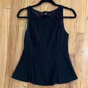 Black peplum tank top